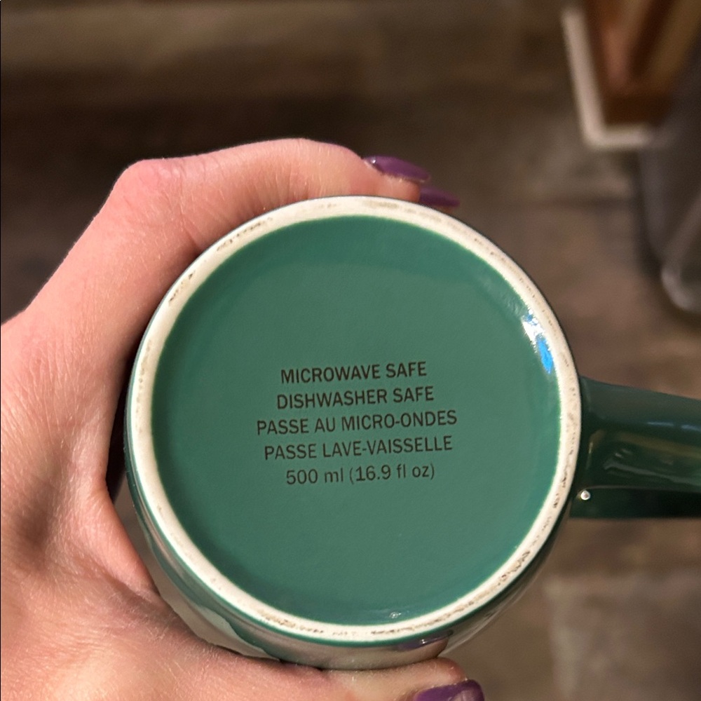 PINK Victoria's Secret Green Mug with Black Logo - Picture 3 of 6